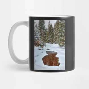 Mountain river in the winter Mug